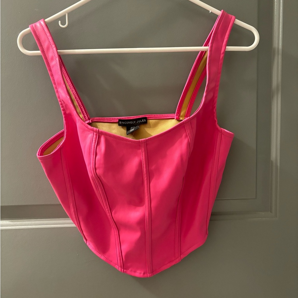 Pink corset top